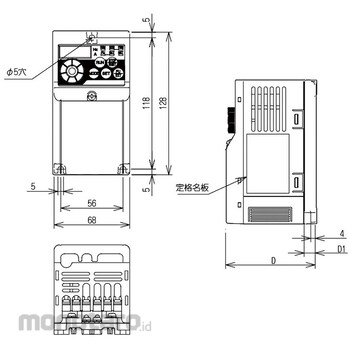 Beli Mitsubishi Electric Inverter Freqrol-D700 Series (Single